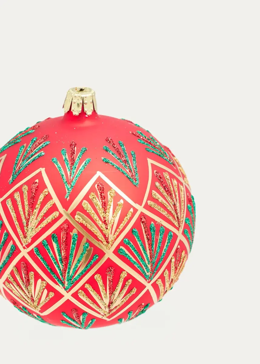 Bergdorf Goodman Embroidered Ball Ornament | Thumbnail 2 Bergdorf Goodman Embroidered Ball Ornament | Thumbnail 2