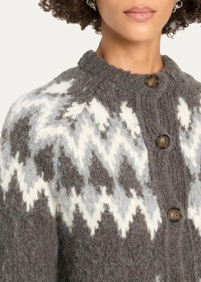 Veronica Beard Christina Fair Isle-Inspired Cardigan | Thumbnail 9