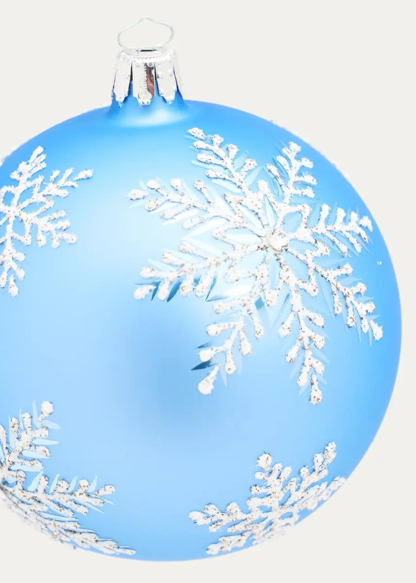 Bergdorf Goodman Glitter Snowflake Sphere Ornament | Thumbnail 2 Bergdorf Goodman Glitter Snowflake Sphere Ornament | Thumbnail 2