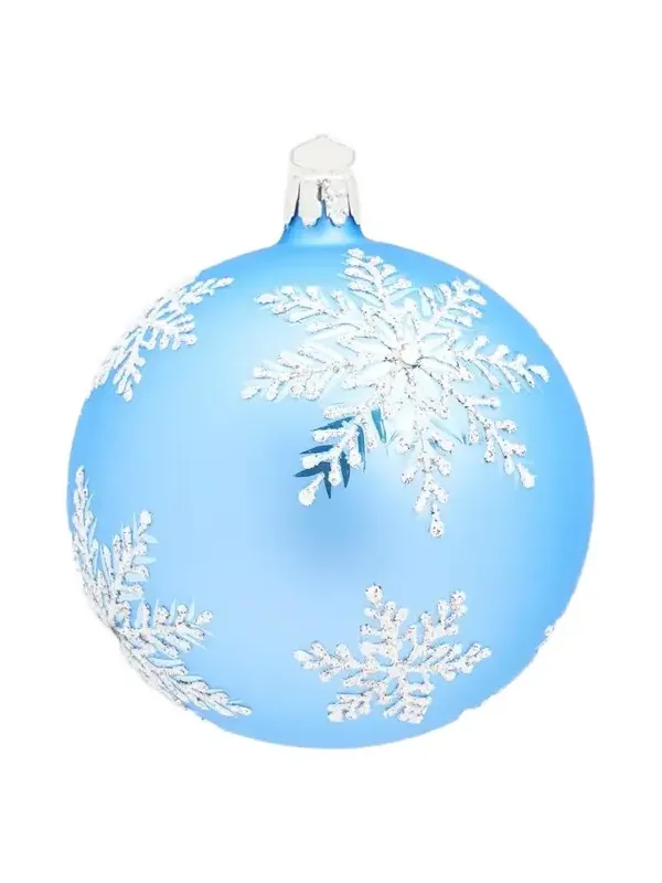 Bergdorf Goodman Glitter Snowflake Sphere Ornament