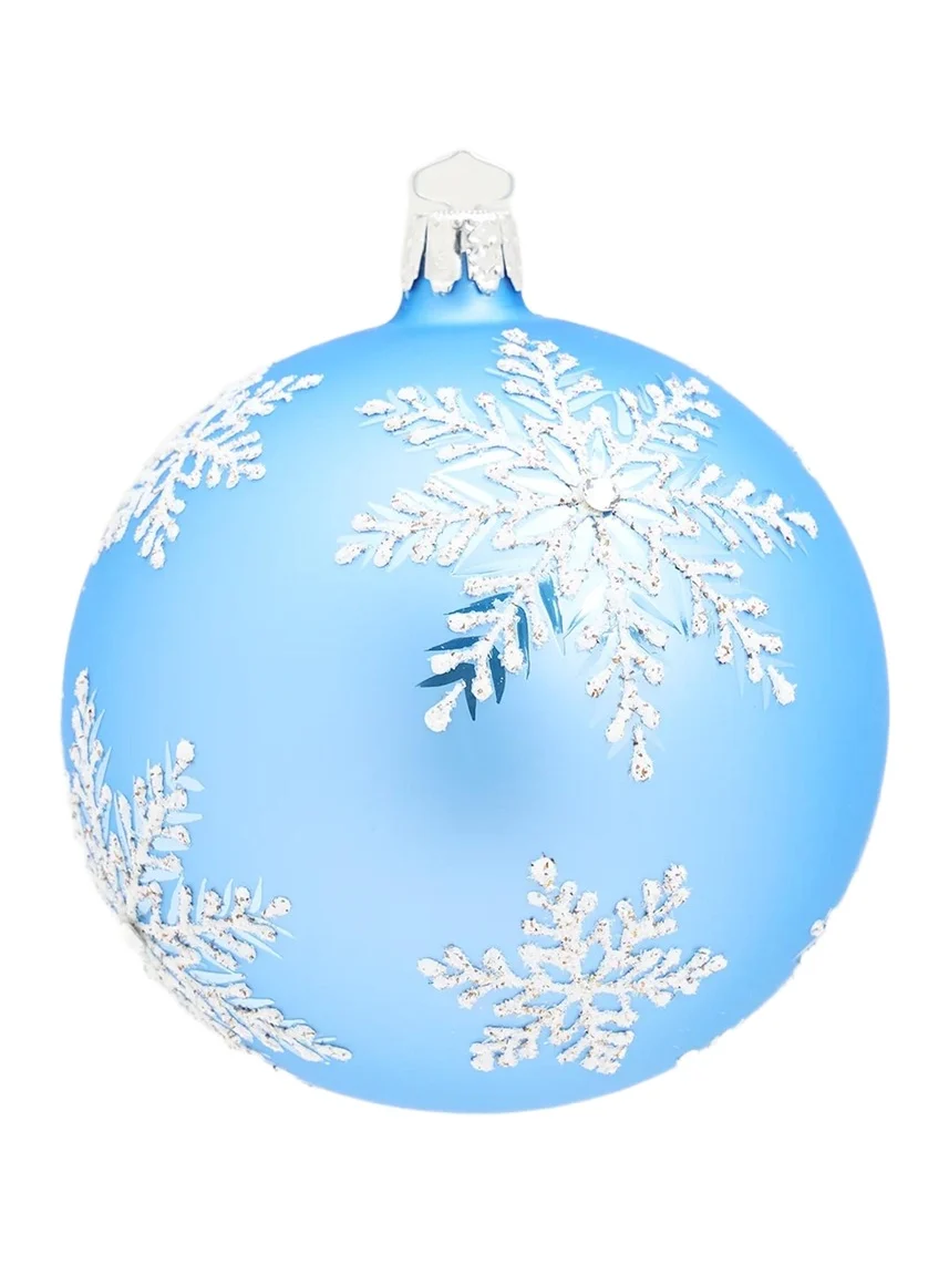Bergdorf Goodman Glitter Snowflake Sphere Ornament