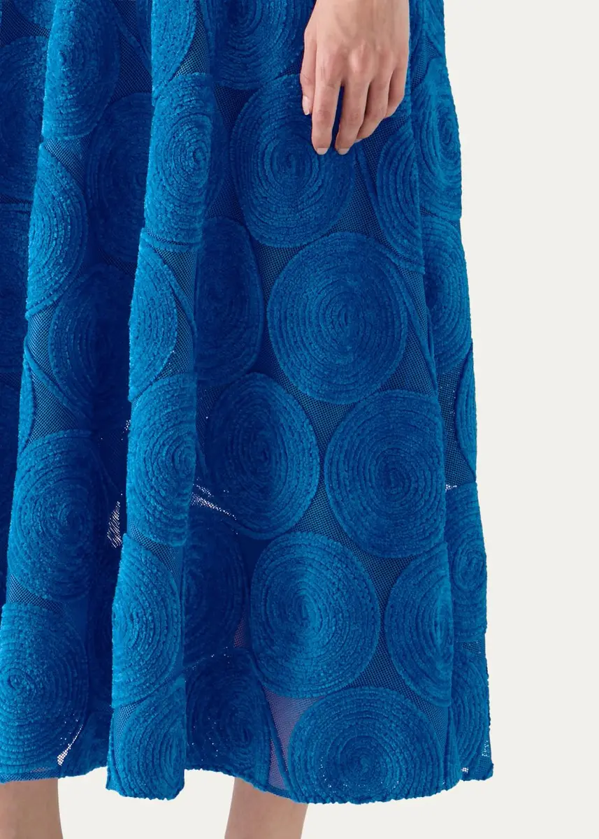 Akris punto Chenille Dot Embroidered Sleeveless Midi Dress | Thumbnail 5 Akris punto Chenille Dot Embroidered Sleeveless Midi Dress | Thumbnail 5
