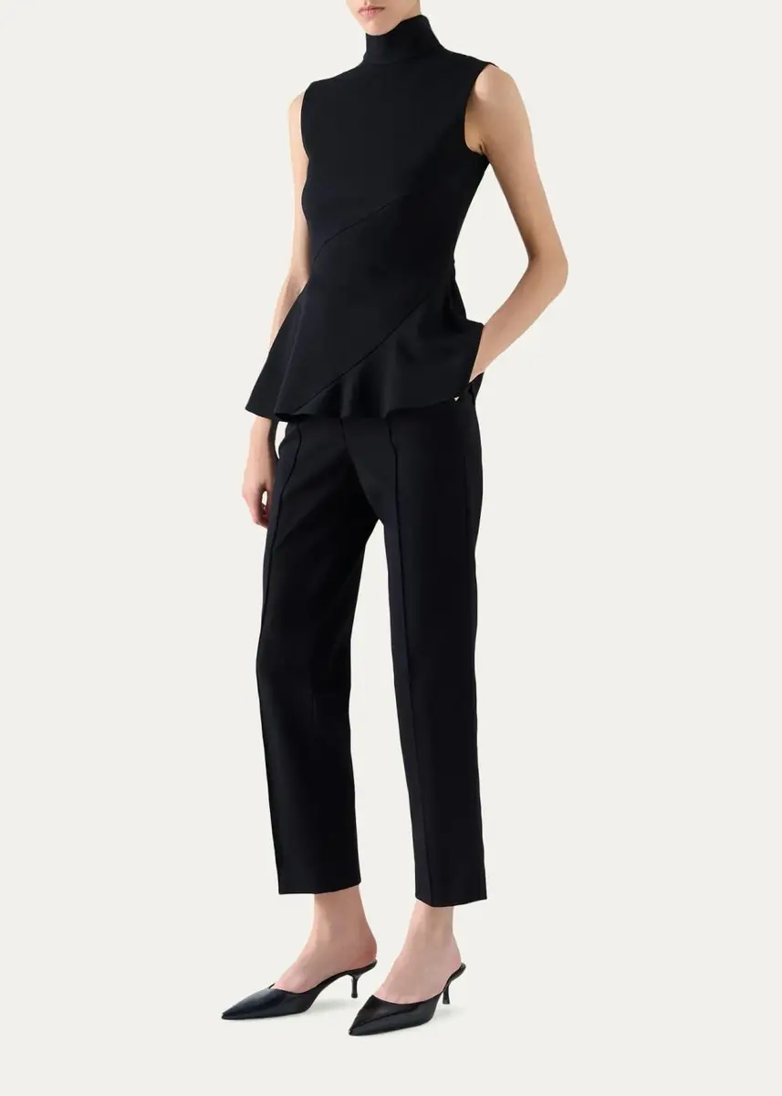 Akris punto Mock Turtleneck Peplum Top | Thumbnail 2