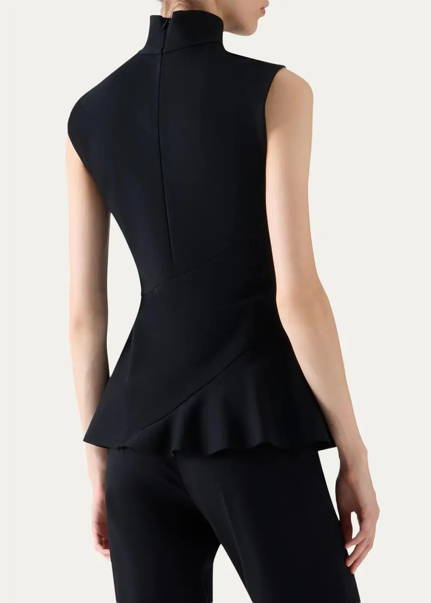 Akris punto Mock Turtleneck Peplum Top | Thumbnail 3