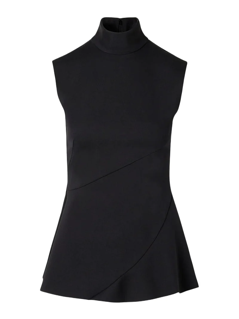 Mock Turtleneck Peplum Top