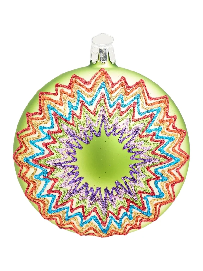 Bergdorf Goodman Zigzag Glass Ornament