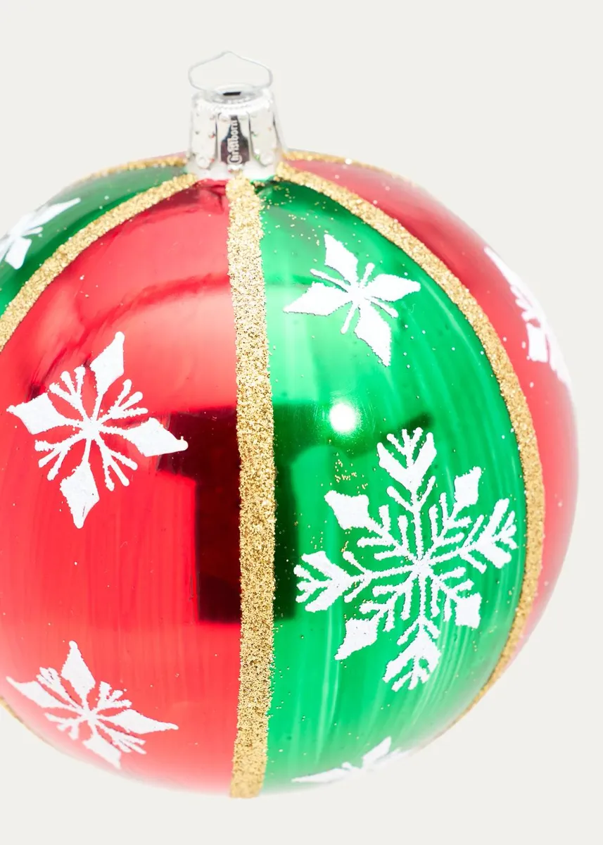 Bergdorf Goodman Snowflake Glass Christmas Ornament | Thumbnail 2 Bergdorf Goodman Snowflake Glass Christmas Ornament | Thumbnail 2