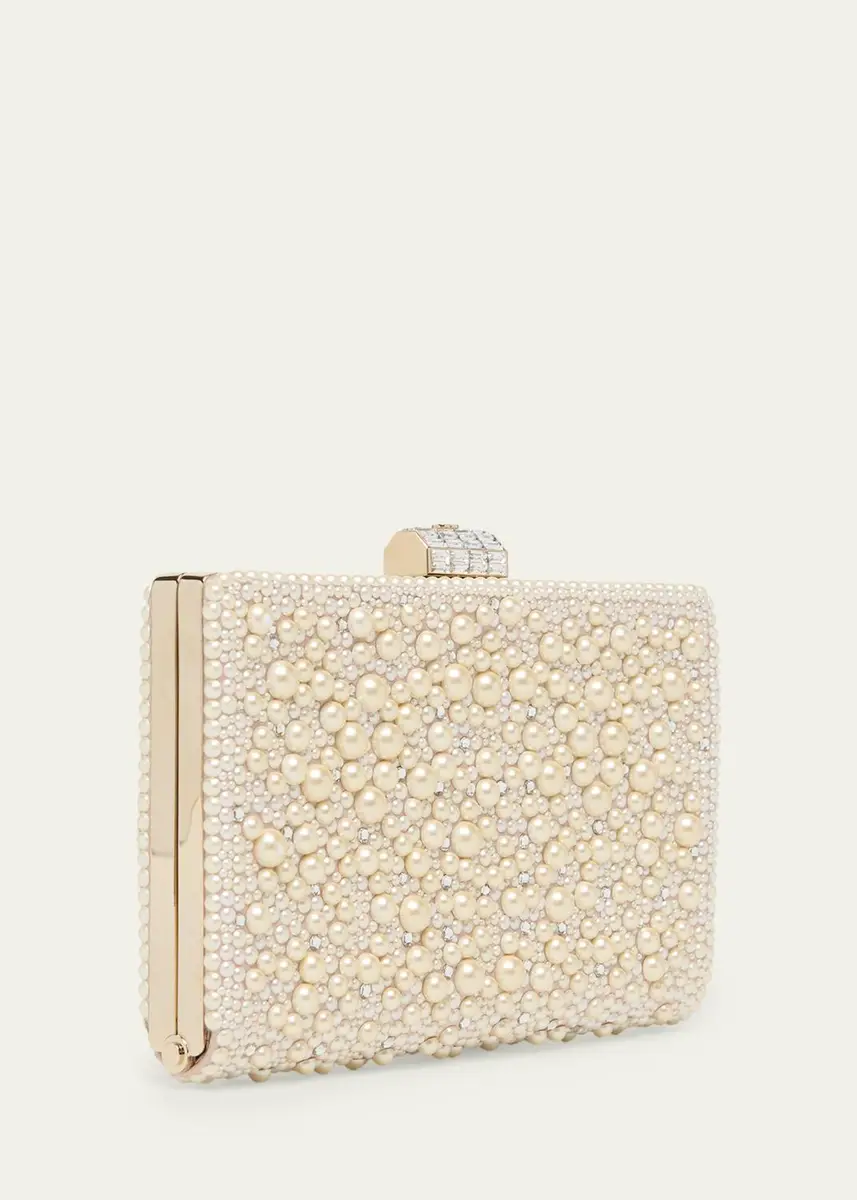 Valentino Garavani Pearly Crystal-Embellished Clutch Bag | Thumbnail 3
