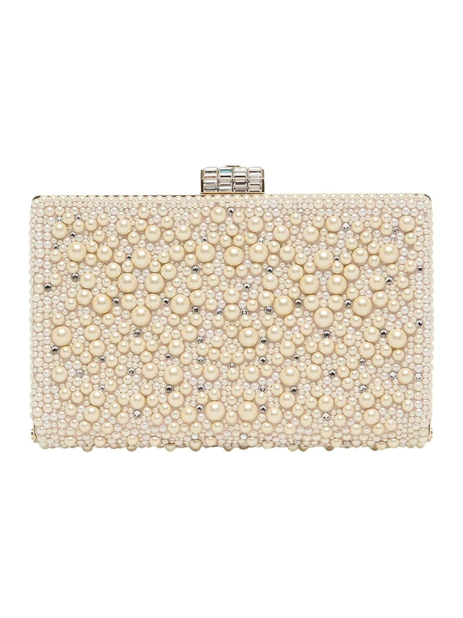 Pearly Crystal-Embellished Clutch Bag Pearly Crystal-Embellished Clutch Bag