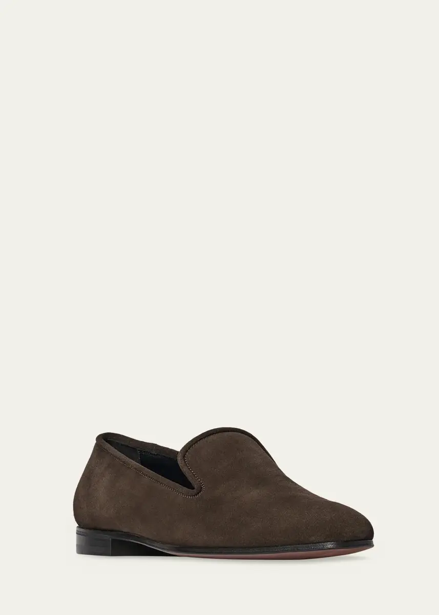 The Row Men's Marc Suede Venetian Loafers | Thumbnail 2 The Row Men's Marc Suede Venetian Loafers | Thumbnail 2