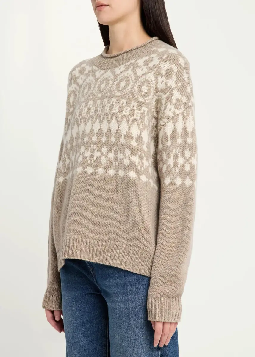 Jamie Haller The Fair Isle Cashmere Crewneck Sweater | Thumbnail 4 Jamie Haller The Fair Isle Cashmere Crewneck Sweater | Thumbnail 4