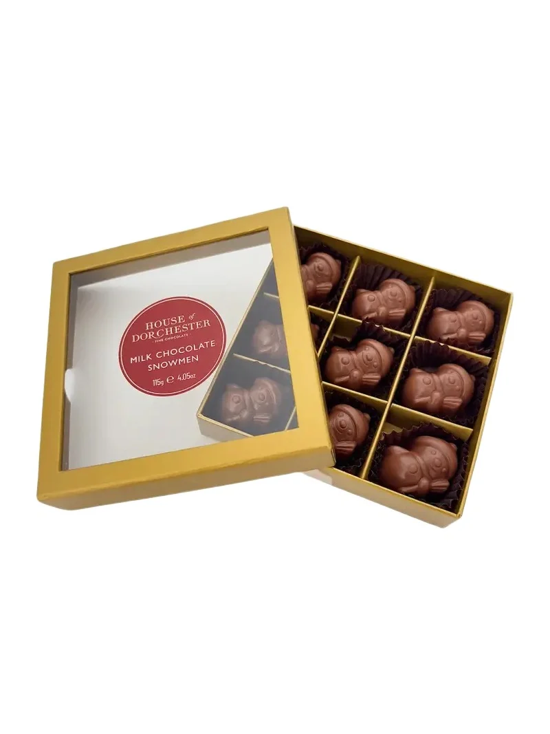 House of Dorchester Milk Chocolate Snowmen Gift Box, 9 Count