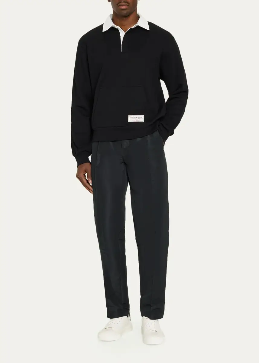 Givenchy Men's Coutoure Seam Polo Sweatshirt | Thumbnail 2