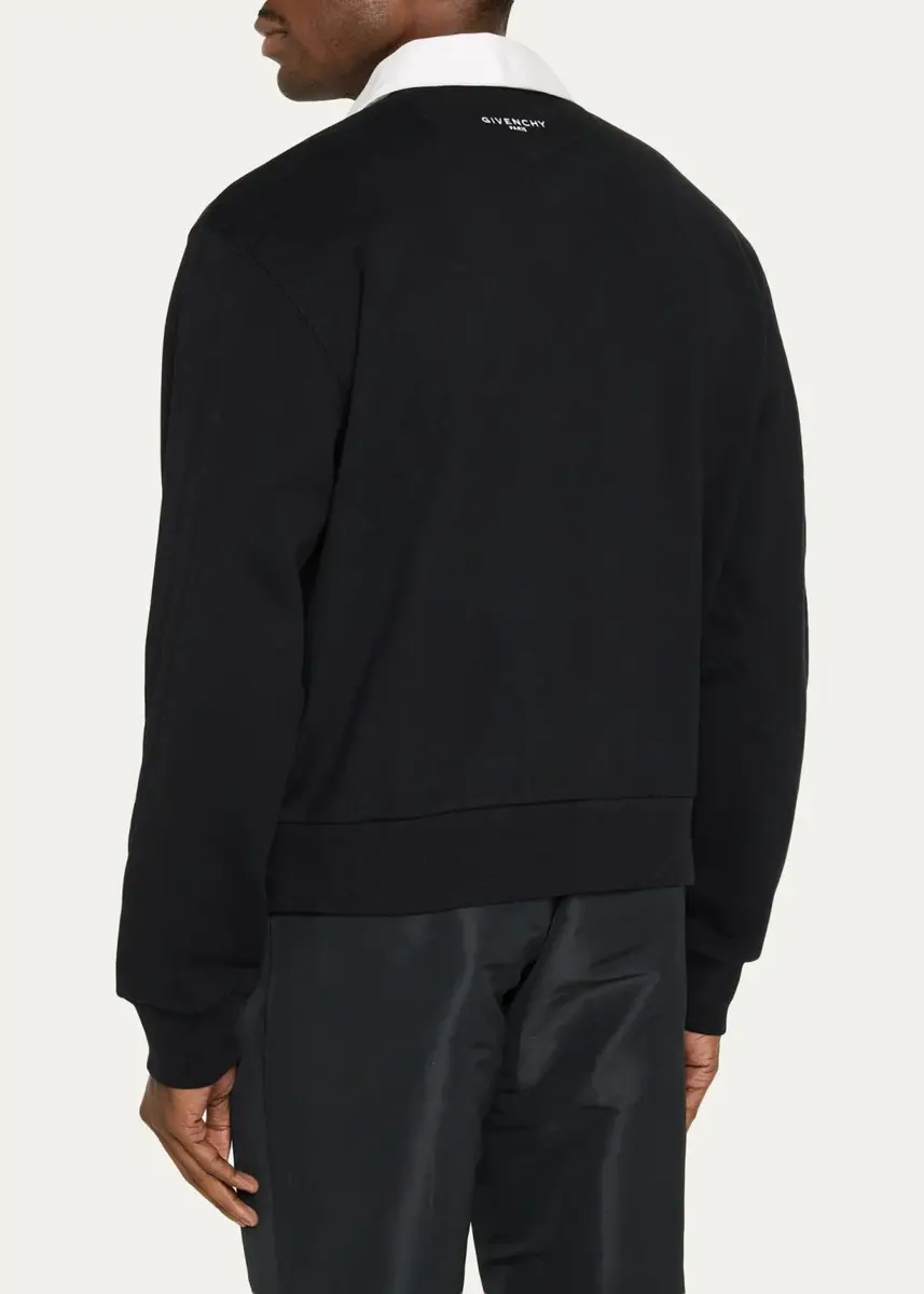 Givenchy Men's Coutoure Seam Polo Sweatshirt | Thumbnail 3