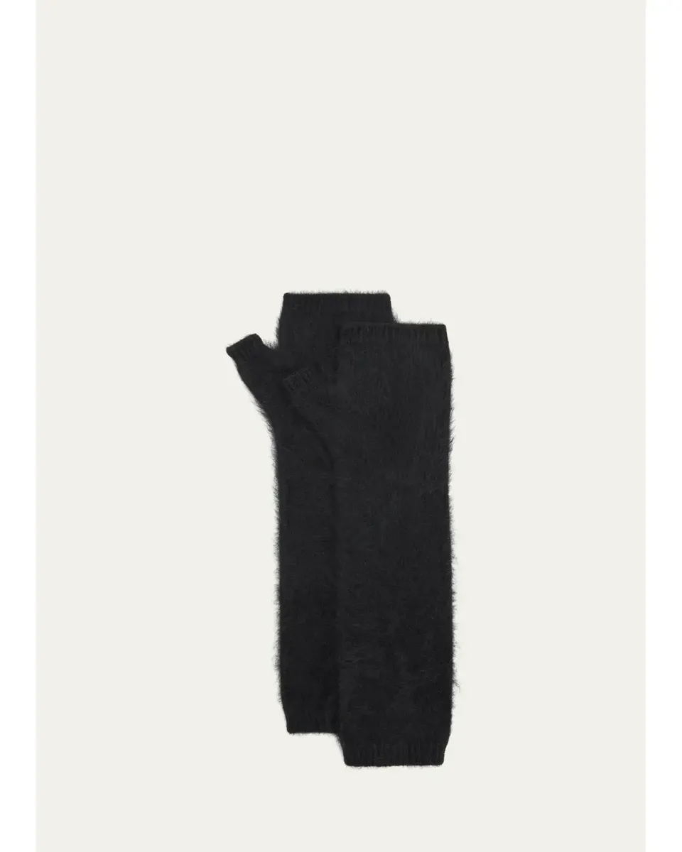Fleurette Brushed Cashmere Fingerless Gloves | Thumbnail 4 Fleurette Brushed Cashmere Fingerless Gloves | Thumbnail 4