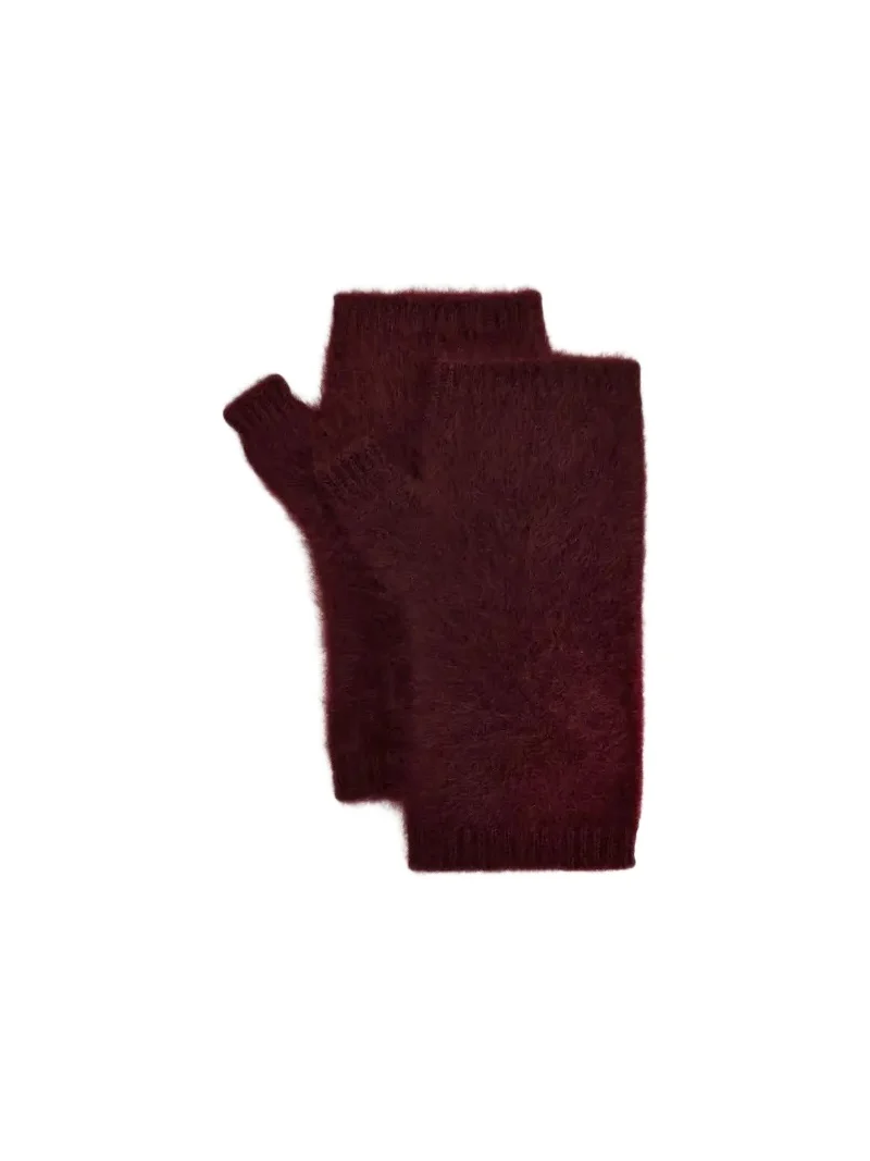 Fleurette Brushed Cashmere Fingerless Gloves