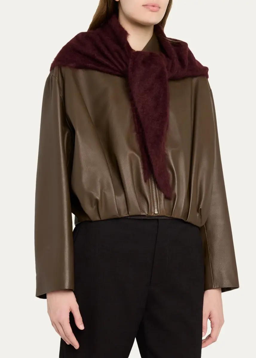 Fleurette Brushed Cashmere Triangle Wrap | Thumbnail 3 Fleurette Brushed Cashmere Triangle Wrap | Thumbnail 3