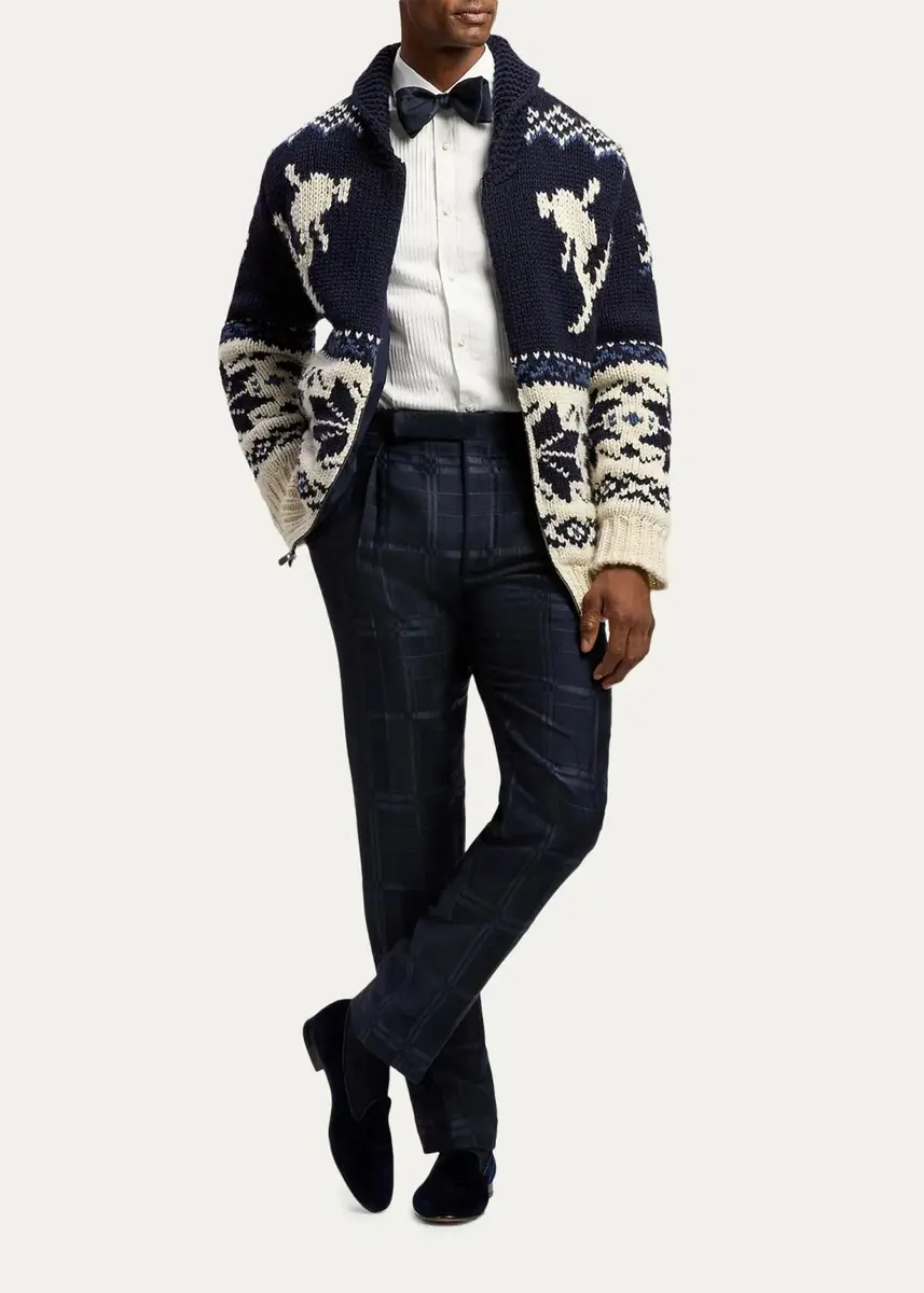 Ralph Lauren Purple Label Men's Wool-Cashmere Shawl Cardigan | Thumbnail 2 Ralph Lauren Purple Label Men's Wool-Cashmere Shawl Cardigan | Thumbnail 2