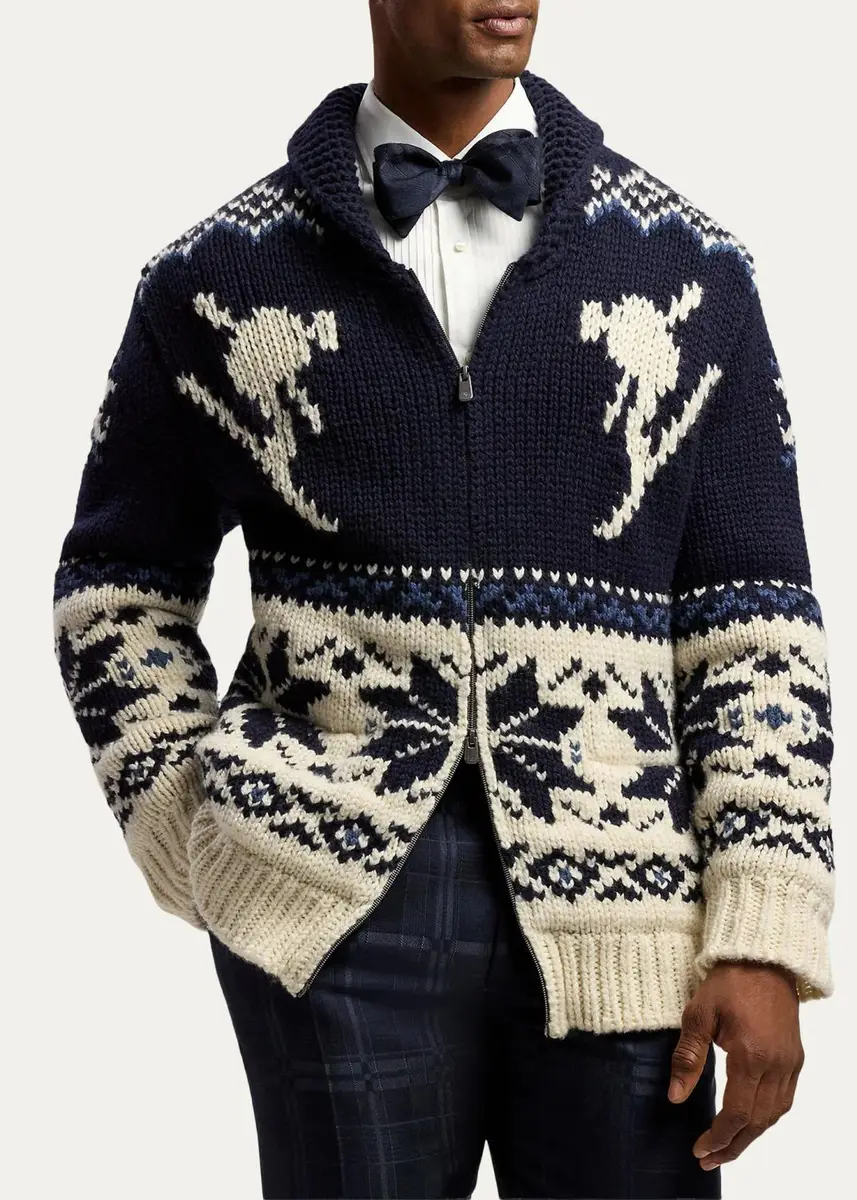 Ralph Lauren Purple Label Men's Wool-Cashmere Shawl Cardigan | Thumbnail 4 Ralph Lauren Purple Label Men's Wool-Cashmere Shawl Cardigan | Thumbnail 4