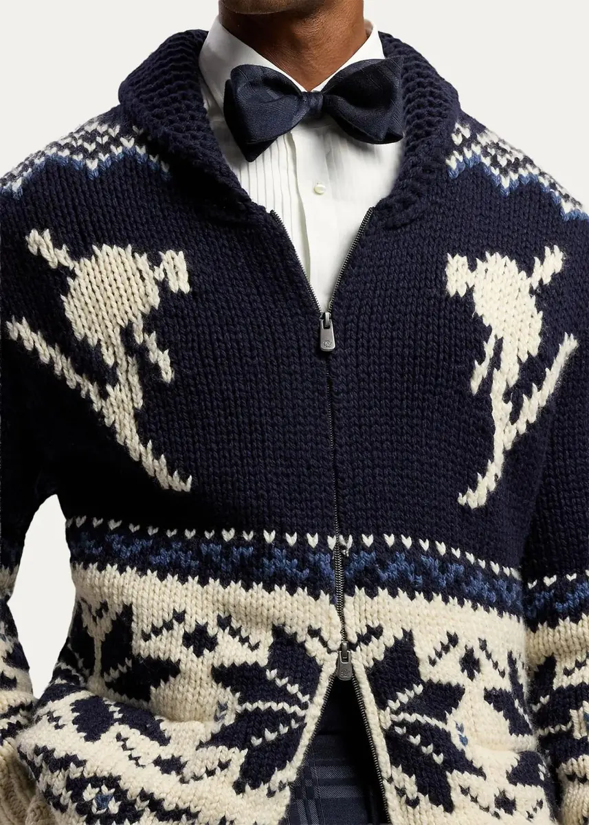 Ralph Lauren Purple Label Men's Wool-Cashmere Shawl Cardigan | Thumbnail 5 Ralph Lauren Purple Label Men's Wool-Cashmere Shawl Cardigan | Thumbnail 5