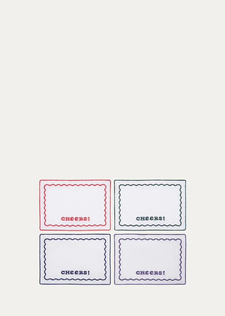 Dear Annabelle Toasty Cocktail 4-Piece Embroidered Linen Napkin Set | Thumbnail 3 Dear Annabelle Toasty Cocktail 4-Piece Embroidered Linen Napkin Set | Thumbnail 3