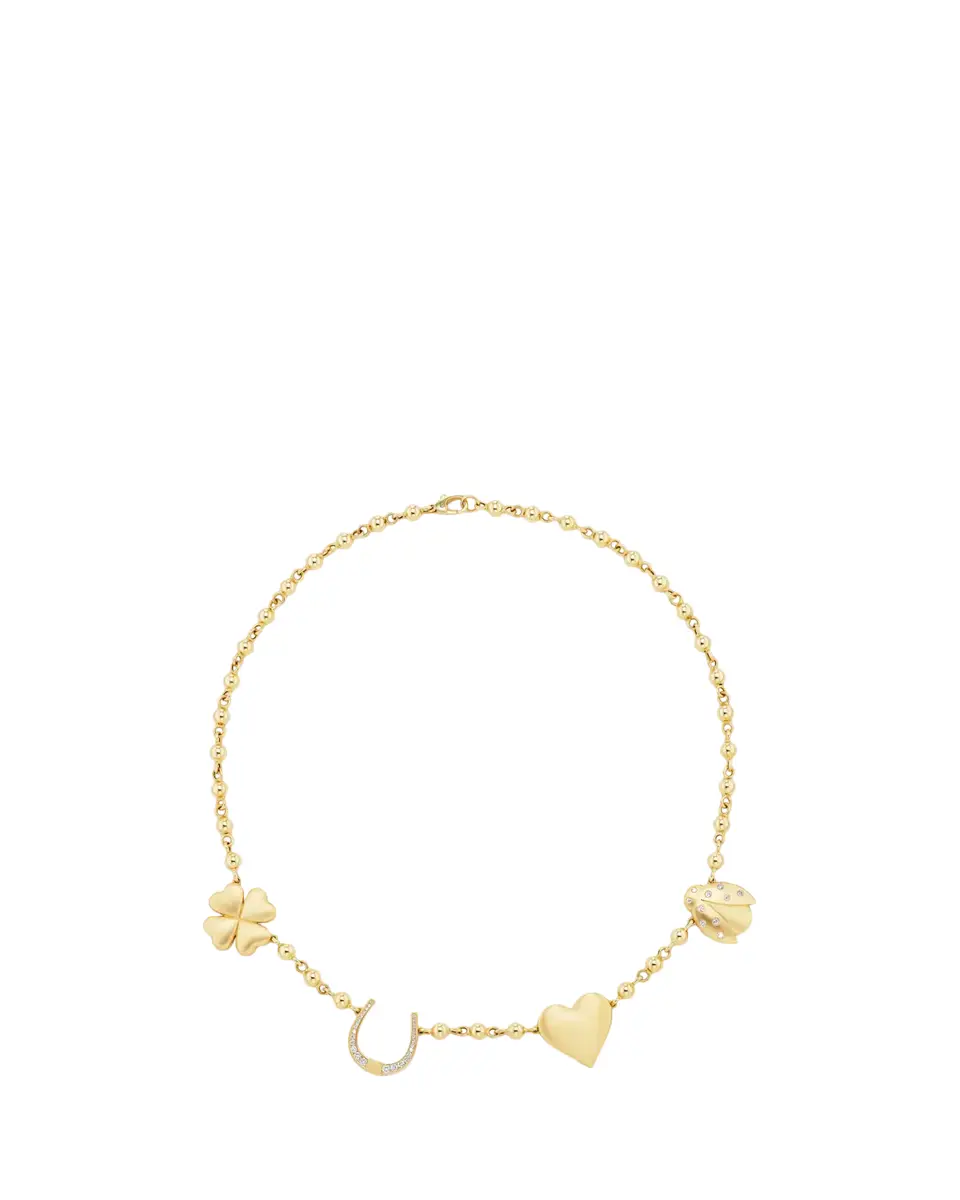 GRACE WINFREY 18K Lucky Charms on Fortuna Chain Necklace | Thumbnail 2 GRACE WINFREY 18K Lucky Charms on Fortuna Chain Necklace | Thumbnail 2