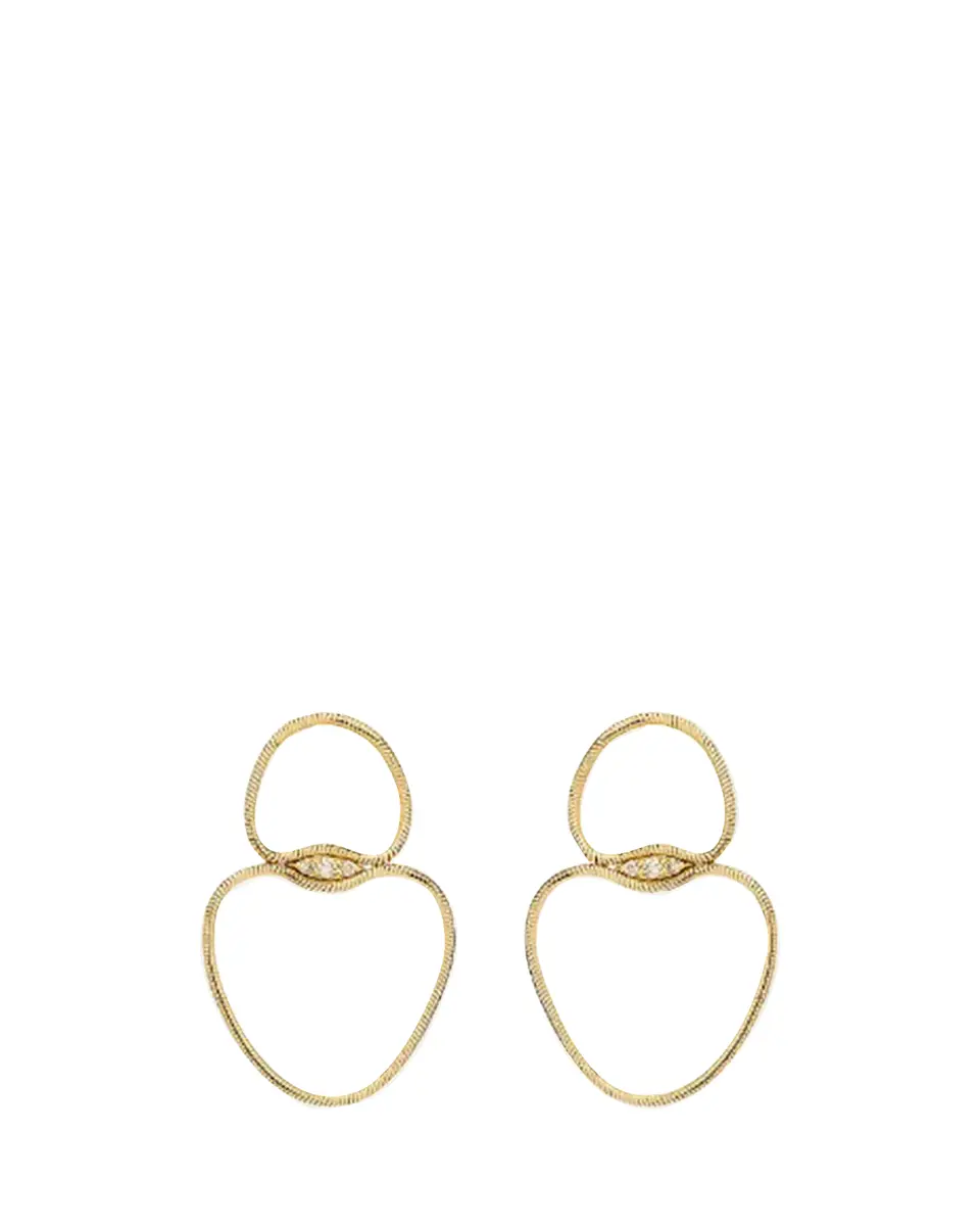 Fernando Jorge 18k Yellow Gold Small Diamond Chain Earrings | Thumbnail 2 Fernando Jorge 18k Yellow Gold Small Diamond Chain Earrings | Thumbnail 2
