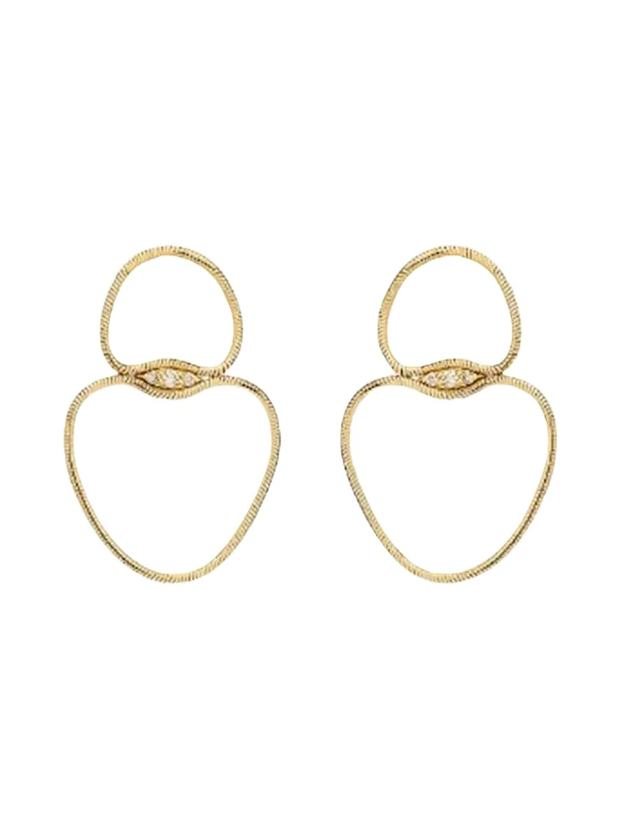 Fernando Jorge 18k Yellow Gold Small Diamond Chain Earrings