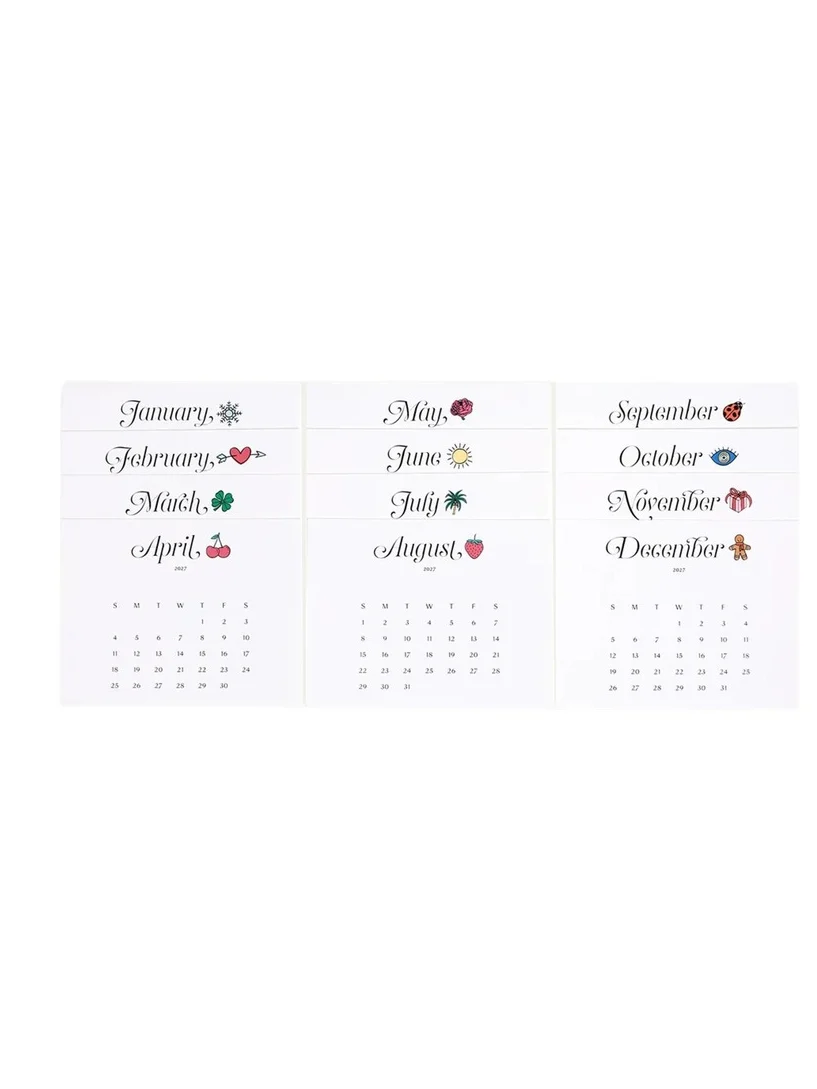 Dear Annabelle Charmed Year Brass Calendar