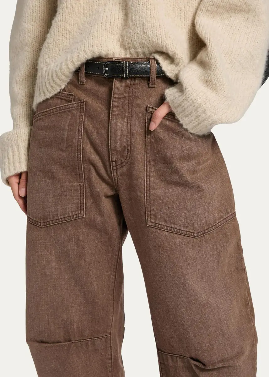 Nili Lotan Shon Barrel-Leg Ankle Jeans | Thumbnail 5 Nili Lotan Shon Barrel-Leg Ankle Jeans | Thumbnail 5