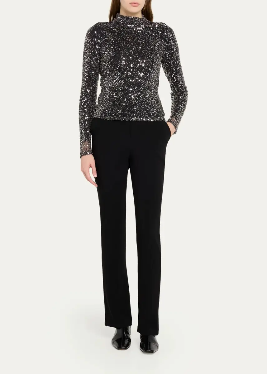 Etoile Isabel Marant Lou Embellished Mesh High-Neck Top | Thumbnail 2