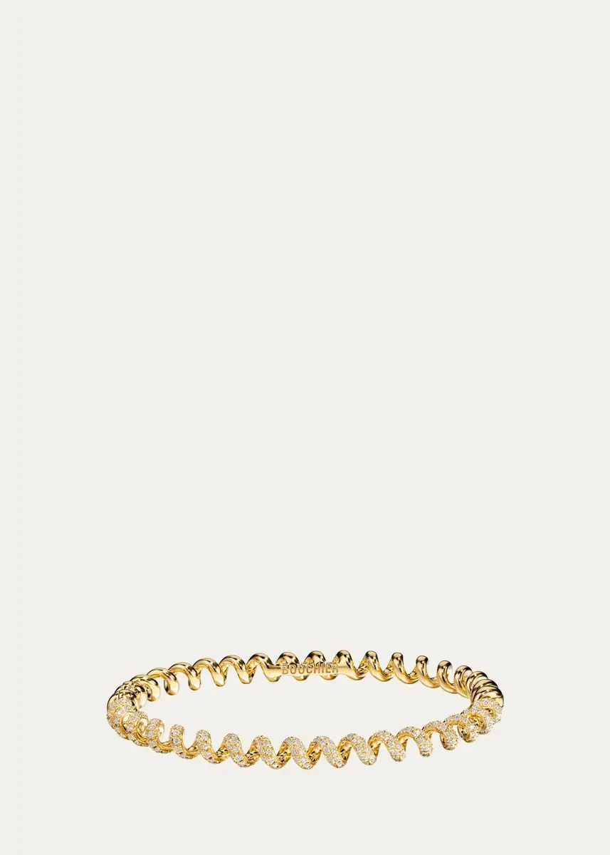 Boochier 18K Yellow Gold Diamond Slinkee Bangle | Thumbnail 3