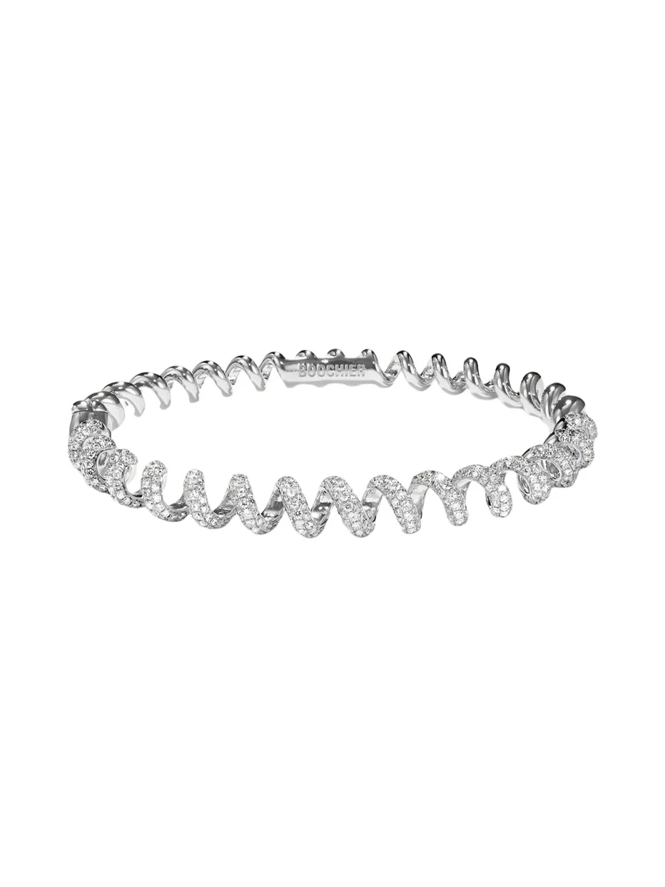 Boochier 18K Yellow Gold Diamond Slinkee Bangle