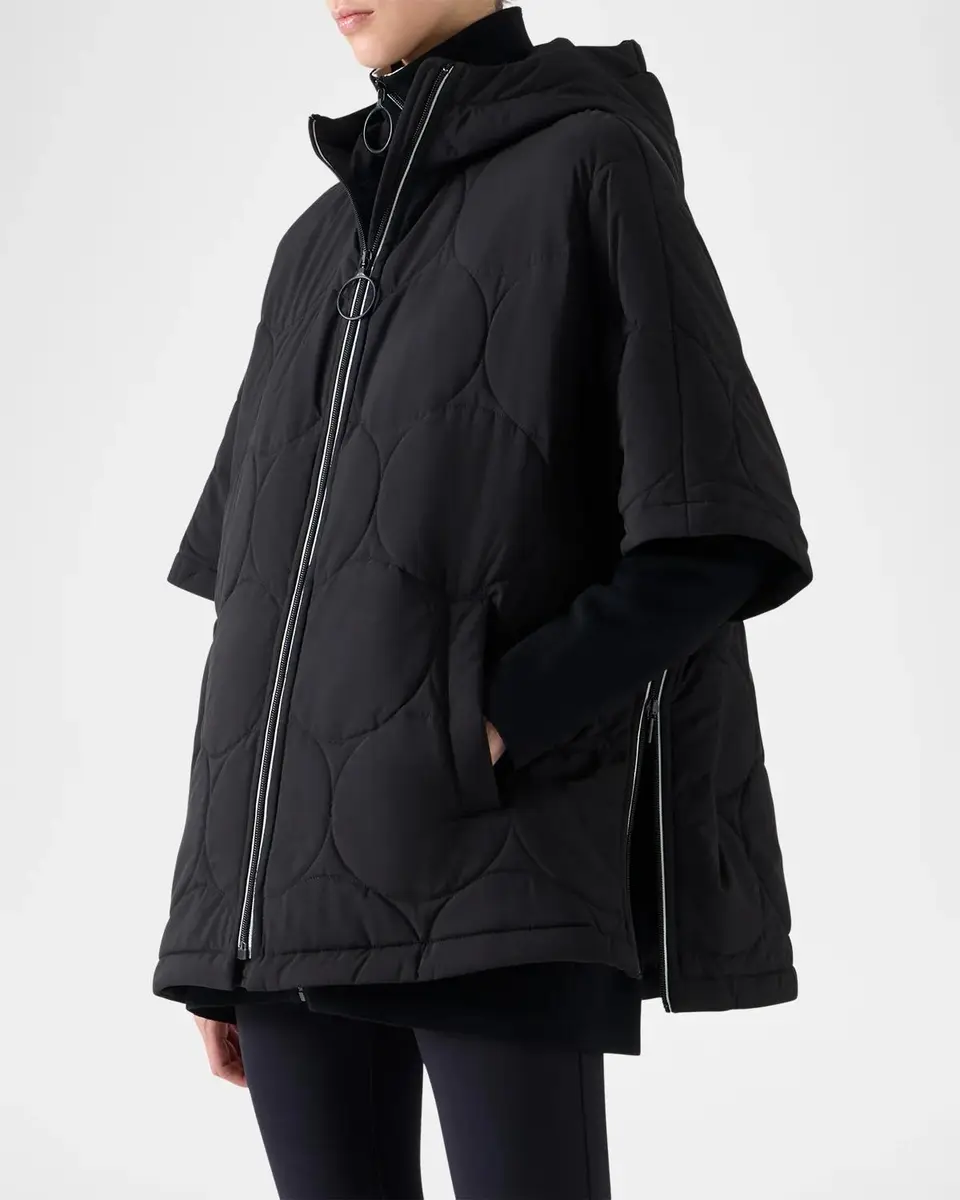 Akris punto Quilted Short-Sleeve Hooded Coat | Thumbnail 6 Akris punto Quilted Short-Sleeve Hooded Coat | Thumbnail 6