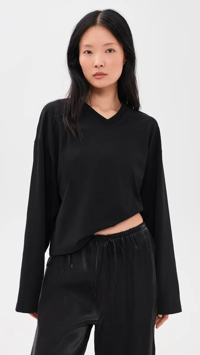 LIONESS Bloom V Neck Long Sleeve Tee | Thumbnail 2 LIONESS Bloom V Neck Long Sleeve Tee | Thumbnail 2