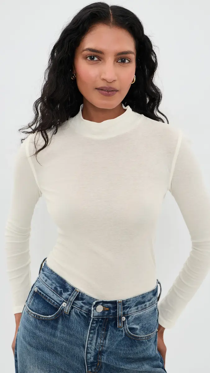 Frame The Shadow Turtleneck Tee | Thumbnail 2 Frame The Shadow Turtleneck Tee | Thumbnail 2
