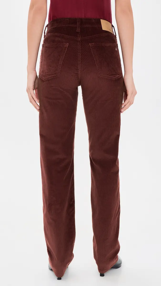 rag & bone Harlow Corduroy Mid Rise Slim Straight Pants | Thumbnail 3 rag & bone Harlow Corduroy Mid Rise Slim Straight Pants | Thumbnail 3
