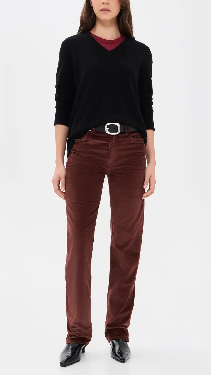 rag & bone Harlow Corduroy Mid Rise Slim Straight Pants | Thumbnail 5 rag & bone Harlow Corduroy Mid Rise Slim Straight Pants | Thumbnail 5
