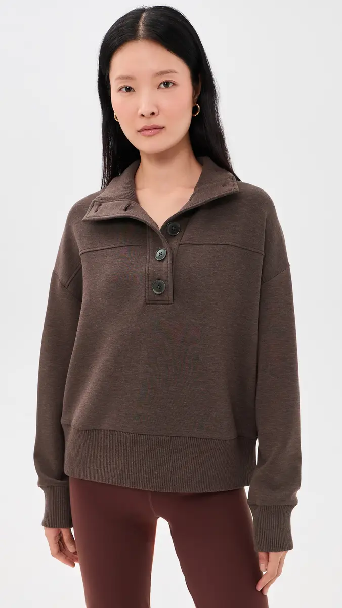 Varley Bronya Button Placket Sweatshirt | Thumbnail 2 Varley Bronya Button Placket Sweatshirt | Thumbnail 2