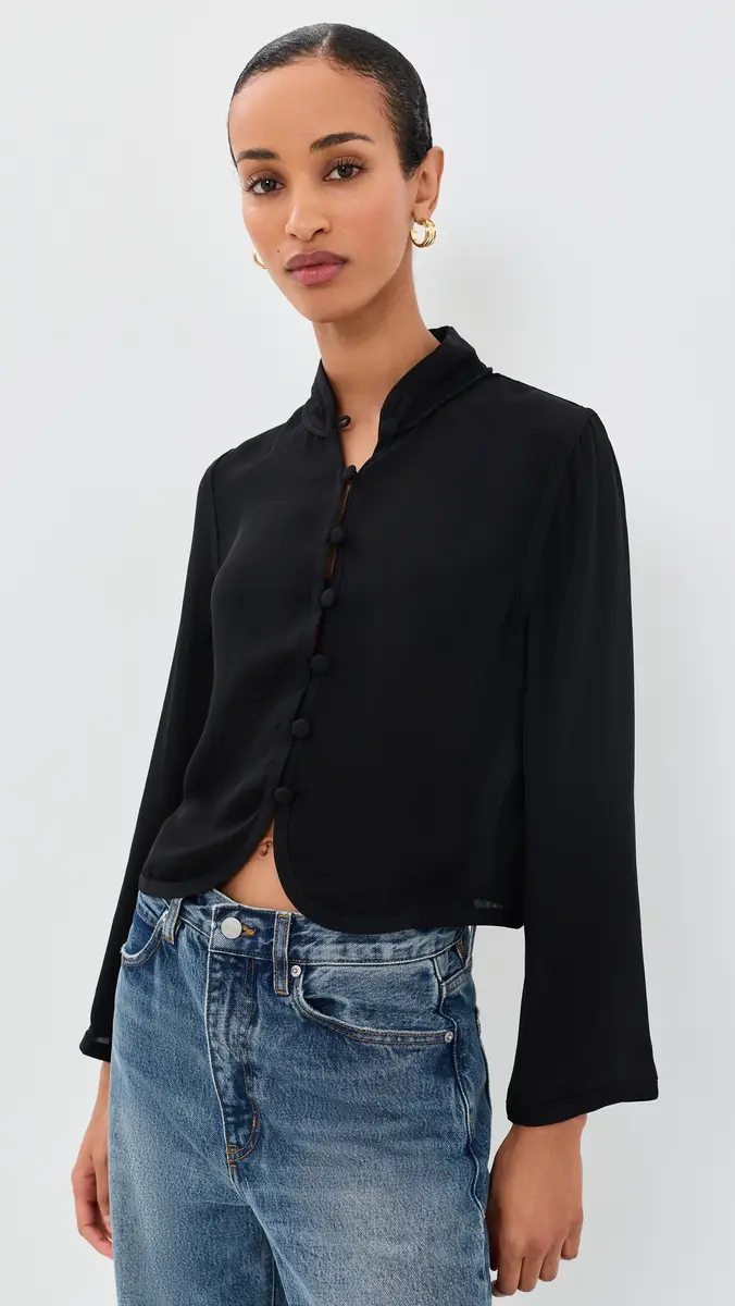 Frame The Silk Salon Top | Thumbnail 2