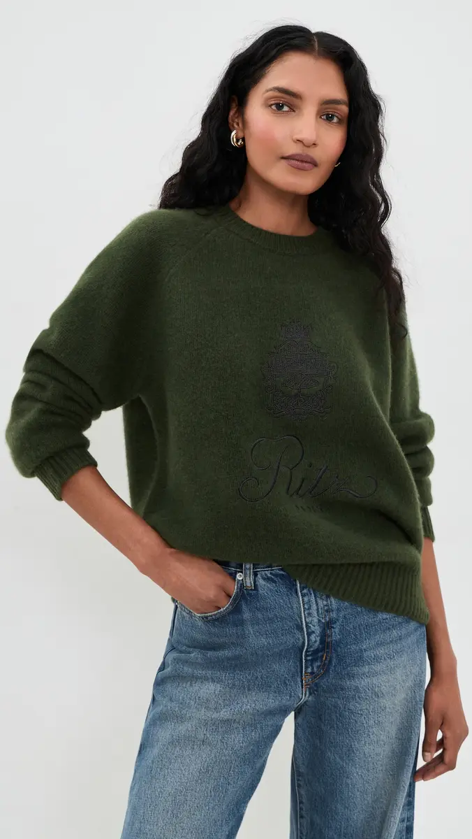 Frame The Ritz Unisex Brushed Cashmere Sweater | Thumbnail 2 Frame The Ritz Unisex Brushed Cashmere Sweater | Thumbnail 2