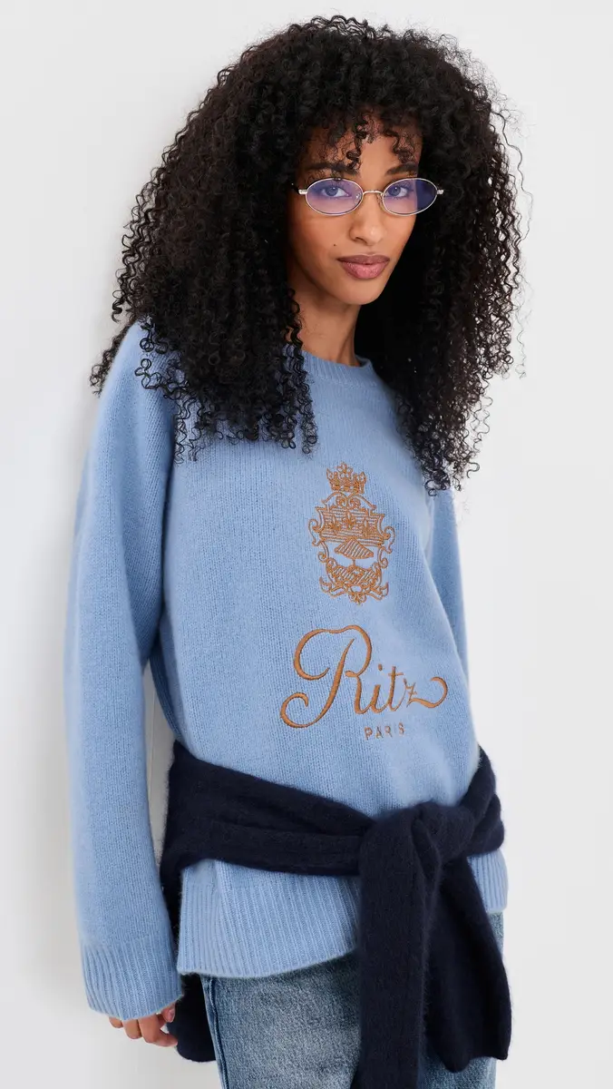 Frame The Ritz Unisex Brushed Cashmere Sweater | Thumbnail 2 Frame The Ritz Unisex Brushed Cashmere Sweater | Thumbnail 2