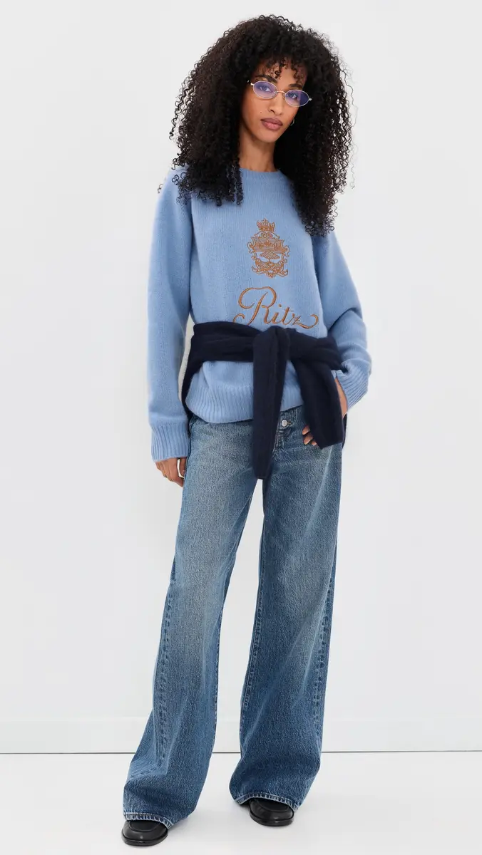 Frame The Ritz Unisex Brushed Cashmere Sweater | Thumbnail 5 Frame The Ritz Unisex Brushed Cashmere Sweater | Thumbnail 5