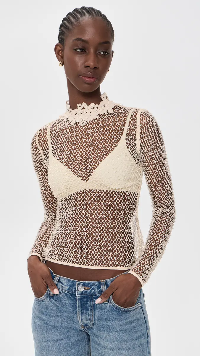 Frame The Mesh Glimmer Top | Thumbnail 2 Frame The Mesh Glimmer Top | Thumbnail 2