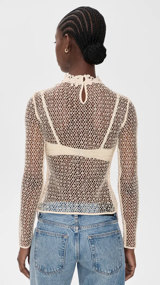 Frame The Mesh Glimmer Top | Thumbnail 3 Frame The Mesh Glimmer Top | Thumbnail 3