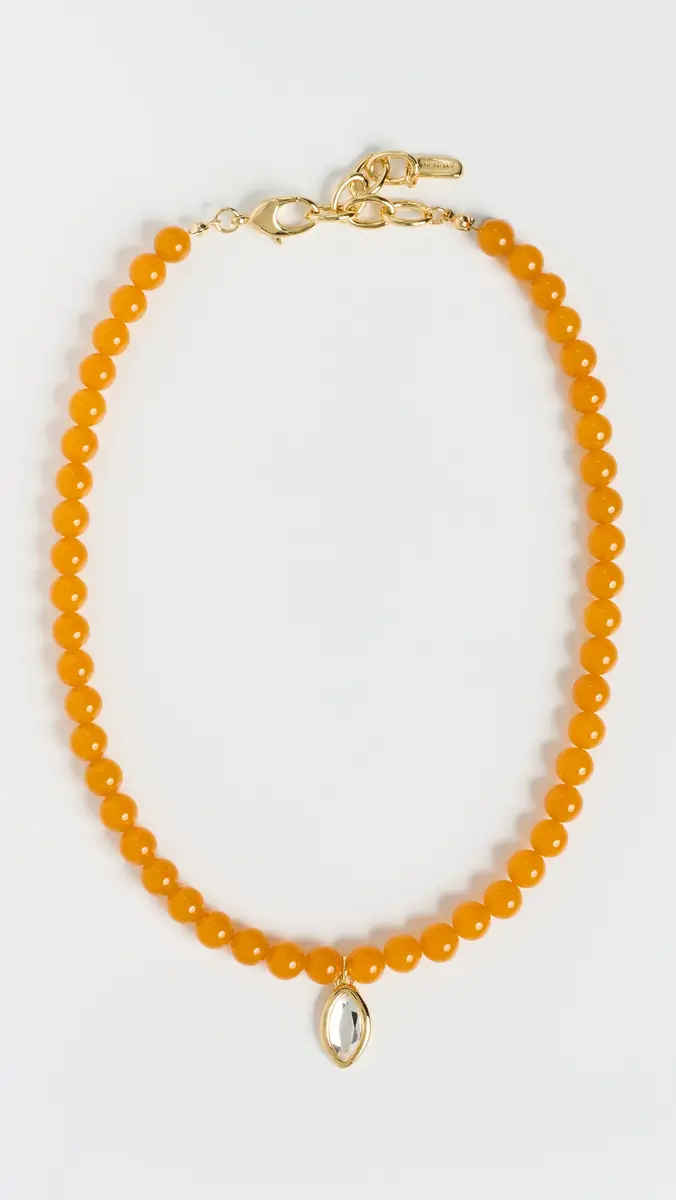 Logan Tay Yellow Beaded Bezel Necklace | Thumbnail 2 Logan Tay Yellow Beaded Bezel Necklace | Thumbnail 2
