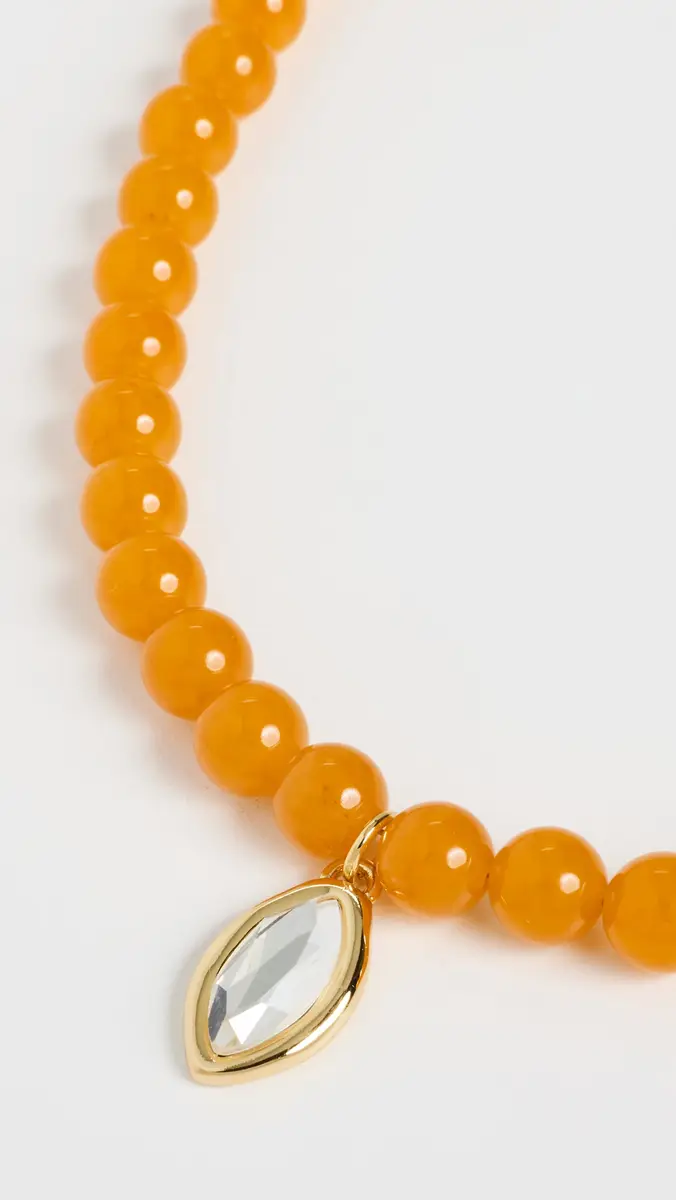 Logan Tay Yellow Beaded Bezel Necklace | Thumbnail 4 Logan Tay Yellow Beaded Bezel Necklace | Thumbnail 4