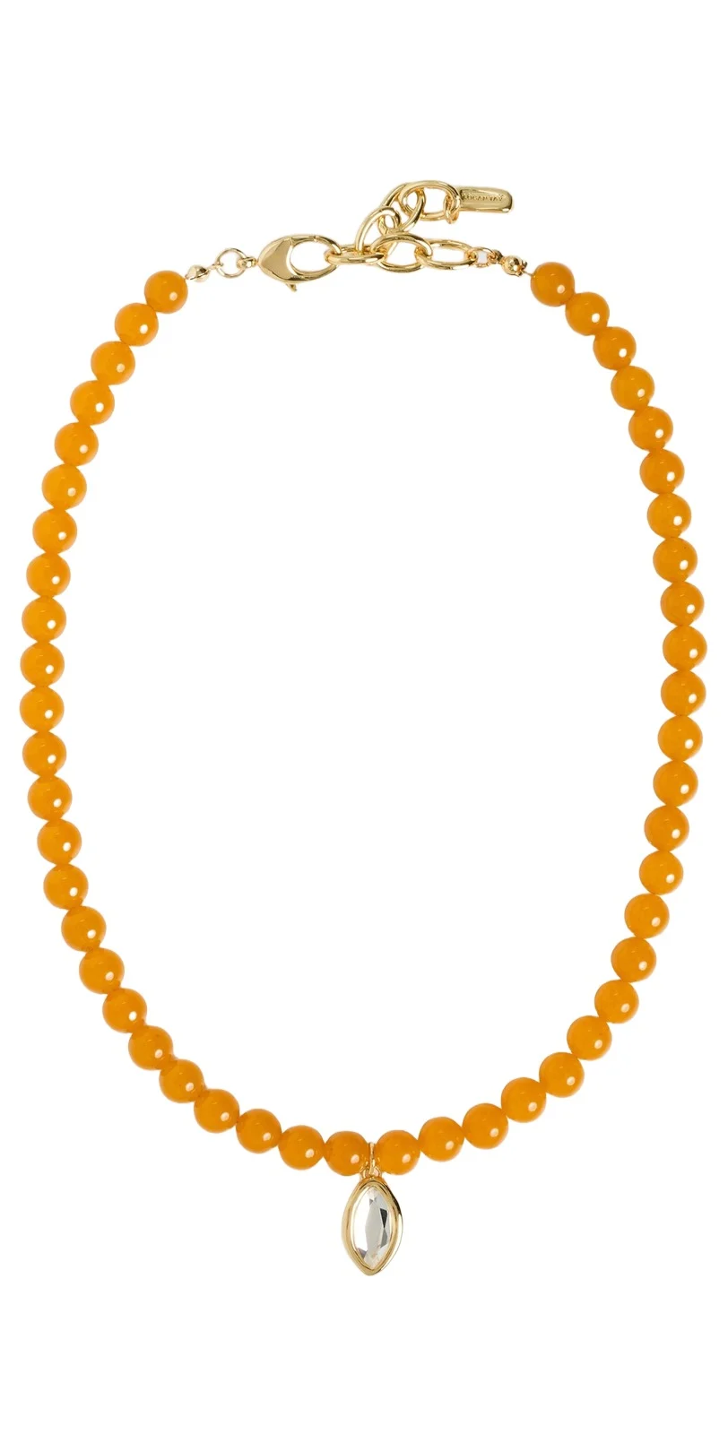 Logan Tay Yellow Beaded Bezel Necklace