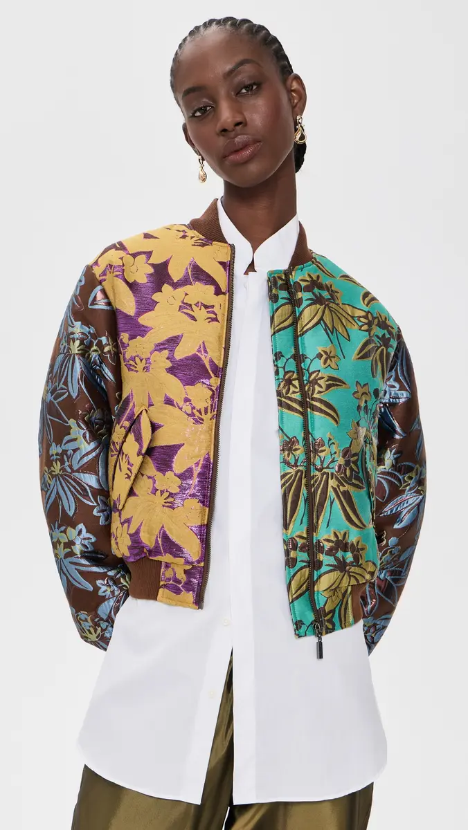 ALÉMAIS Bodie Jacquard Bomber Jacket | Thumbnail 2 ALÉMAIS Bodie Jacquard Bomber Jacket | Thumbnail 2
