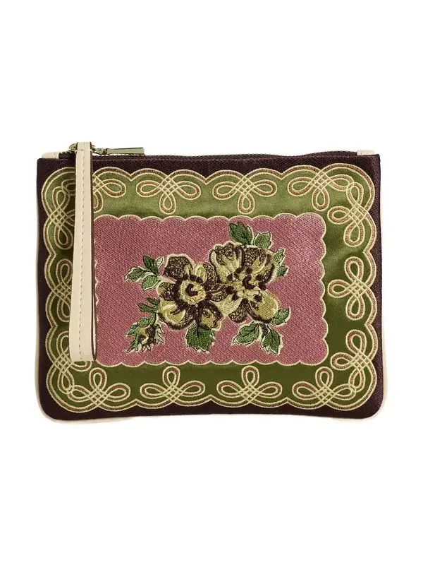 ALÉMAIS Lacey Embroidered Clutch